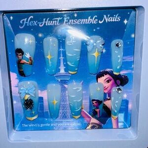 Kpop Demon Hunters Hex Hunt Ensemble Handmade Zoe Adult Full Set of Nails